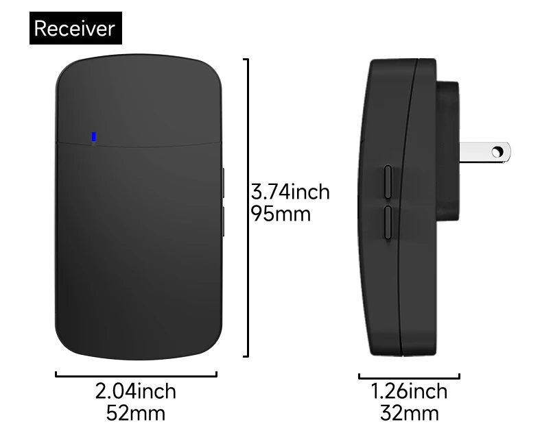 Kabellose Türklingel, keine Batterie erforderlich, wasserdicht, selbstbetrieben, Türklingel-Set für Zuhause und Außenbereich, kinetische Klingel. – Detail 10