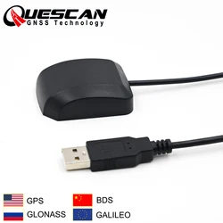 QUESCAN GPS Connector Android USB GNSS Antenna Receiver GPS GLONASS Galileo BeiDou Satellite Receiver UBX-M8030 NEO-M8N QU33N