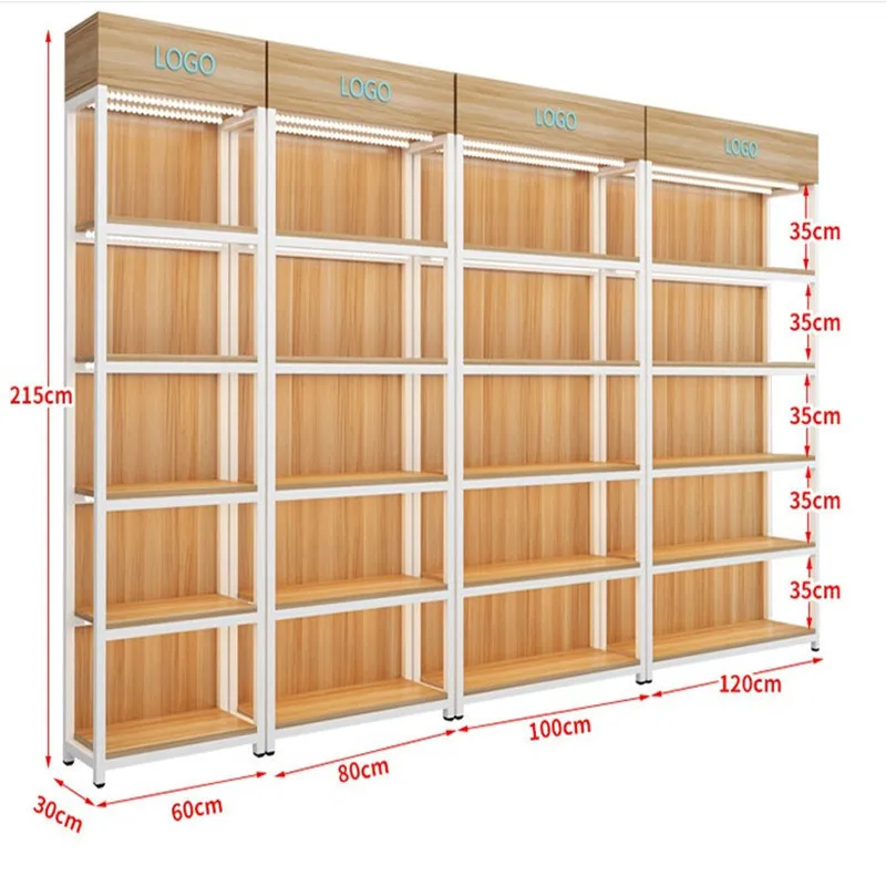 custom.Supermarket Light Duty Display Rack Shelf Wood Ready Stock Product Cosmetics Snacks Stationery Convenience Store Samp