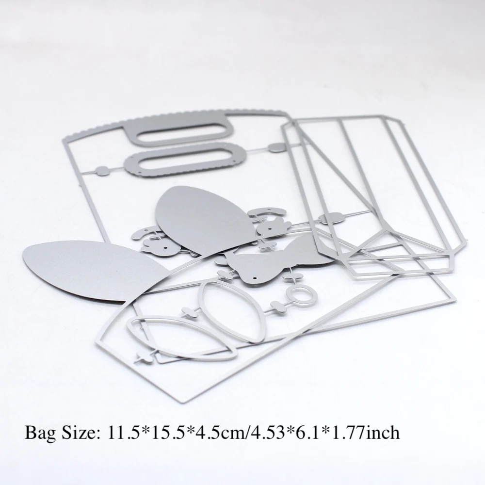 KSCRAFT Easter Gift Bag Metal Cutting Dies Stencils for DIY Scrapbooking Decorative Embossing DIY Paper Cards