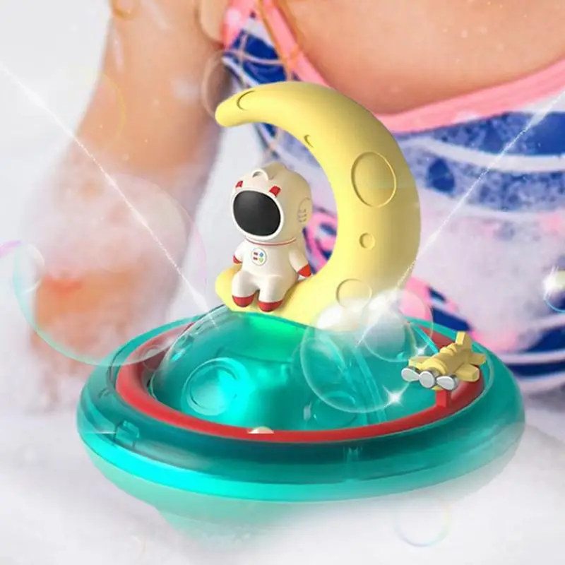 Light Up Bathtub Toys Spray Water Toy With Music Water Bath Time Fun Space Theme Design Bath Toy For Pool Shower Bathtime