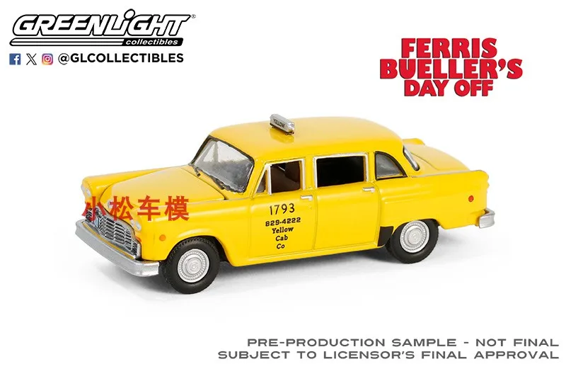 

Ferris Bueller's Day Off-1980 Checker Yellow Taxi #1793 High-end Alloy Model Small Toy Gift