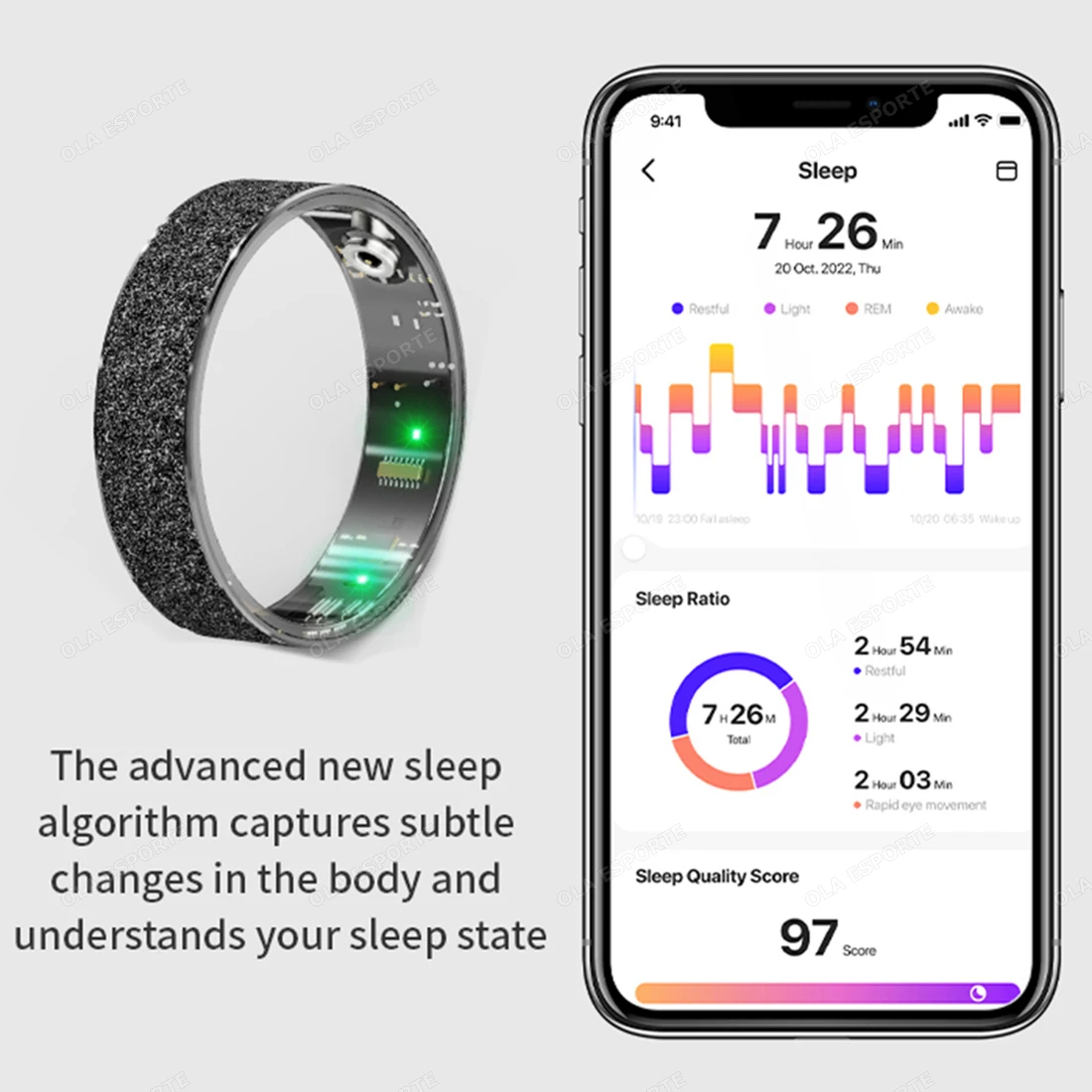 Christmas Gift Smart Ring with Charging Case for Men Women, Health and Sleep Monitor, 5ATM Waterproof Multi-sport Mode Smartring