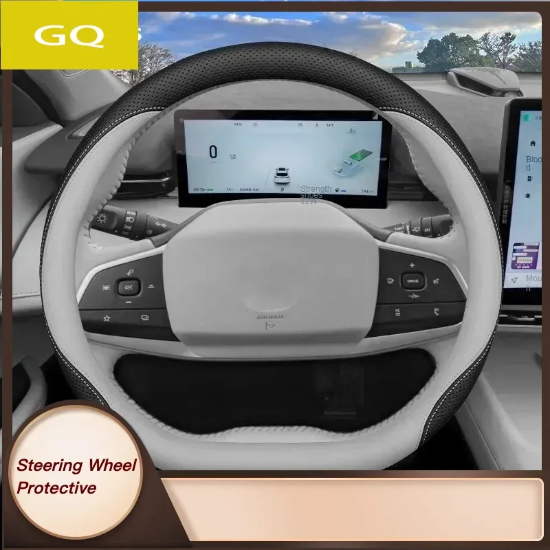 

For Chana UNIZ Car Steering Wheel Cover 2024 Original Colour For CCAG UNI-Z Interior Leather Breathe Nappa
