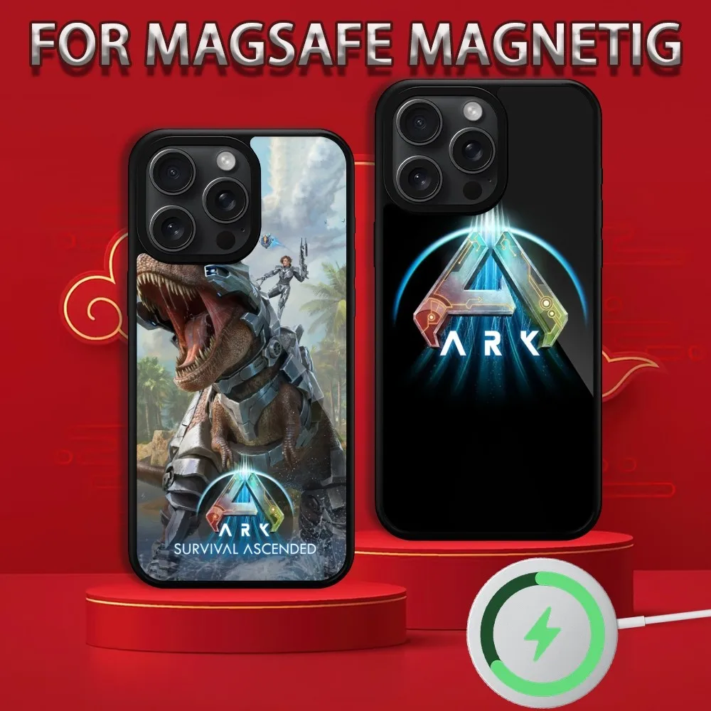 Game Ark S-Survival Ascended  Phone Case For iPhone 15 14 13 12 11 Pro Max Plus Magsafe Magnetic Wireless Charging Cover