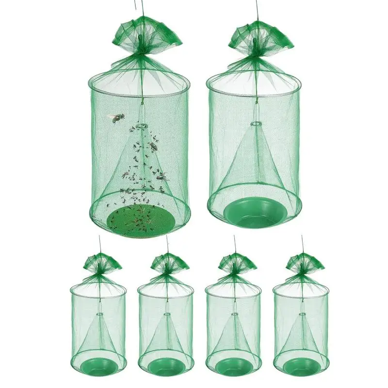 

Rescue Fly Trap 6X Reusable Farm Fly Trap Outdoor Flying Animal Control Folding Catcher For Orchard Garden Patio Camping