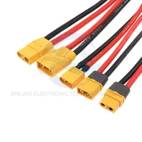 RC Battery Charger 18 AWG 16AWG 12AWG 10AWG XT60 XT90 EC5 Plug Male Female Extension Cable Wire Connector 10CM/20CM/30CM
