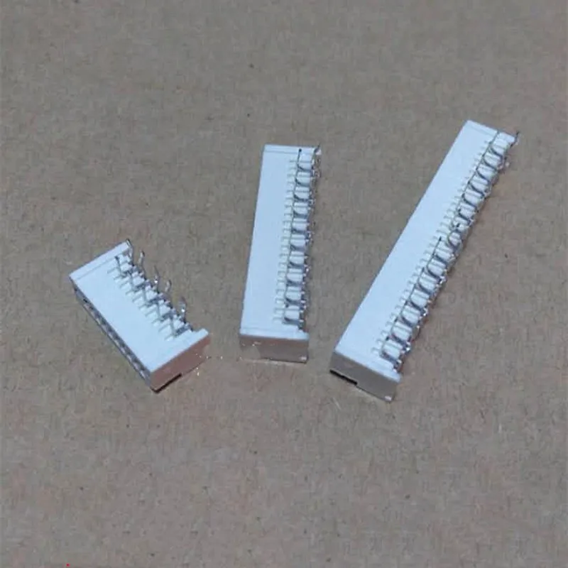 10PCS 1.25mm Pitch Enkelzijdig Contact FFC/FPC Flexibele Platte Kabel Socket haakse Plug/Pin Ontgrendeld FPC Connector