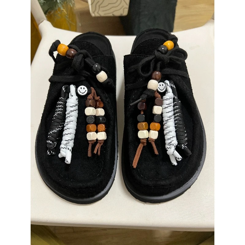 Women Men Clogs Cow Suede Leat - Suede Loafers Men บทวิจารณ์และราคา