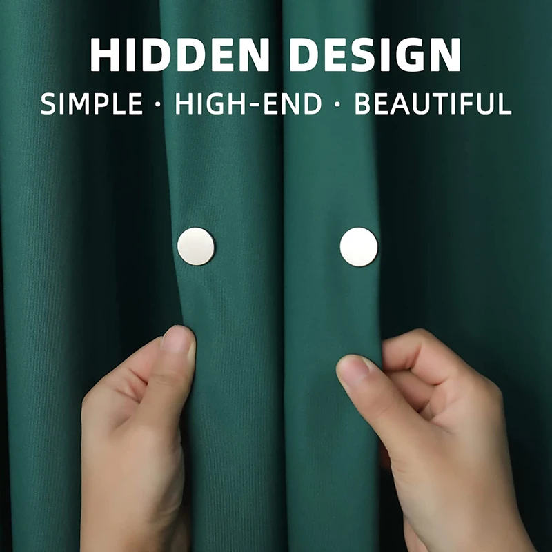 New Magnetic Curtain Closed Button Nail Free Detachable Window Curtain Close Magnet Buckle Home Drapery Magnet Holdback Buttons