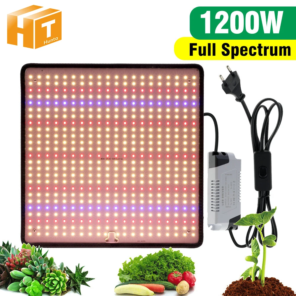 1200W Full Spectrum AC85-265V LED Grow Light For Green Plants SMD2835 For Hydroponic Seedling Vegetables Flowers