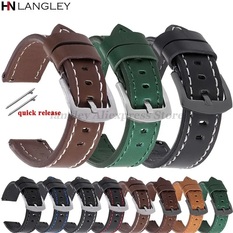 20Mm 22Mm Leather S… - image