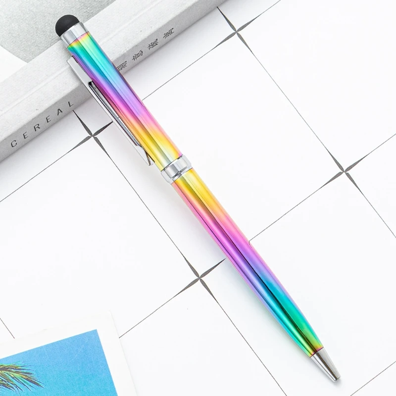 Y1UB 2-in-1 Pen Twist Action Portable Refillable Ballpoint Pen for Gift