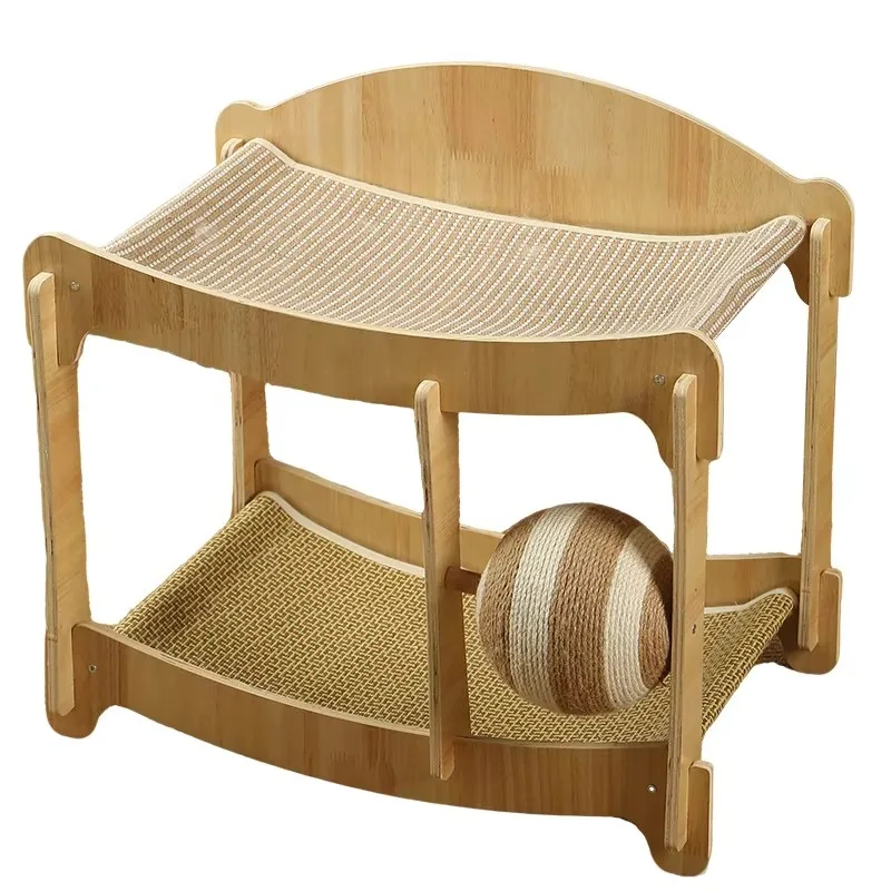 

Summer Cat Nest Double-Layer Recliner Hammock Sisal Mat with Integrated Cat Scratch Board Model S11