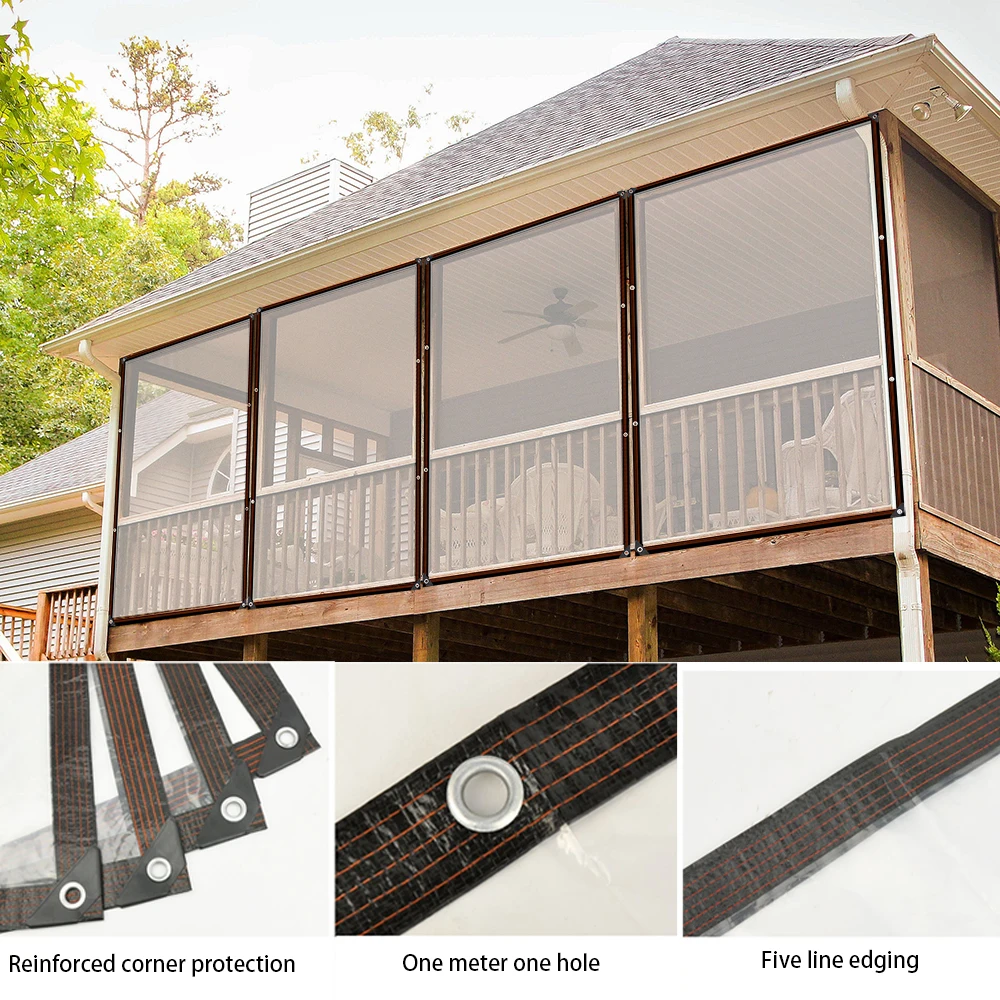 

Transparent Plastic Rainproof Membrane Outdoor Waterproof Tarpaulin Terrace Fleshy Plant Insulation Tent Balcony Tarpaulin