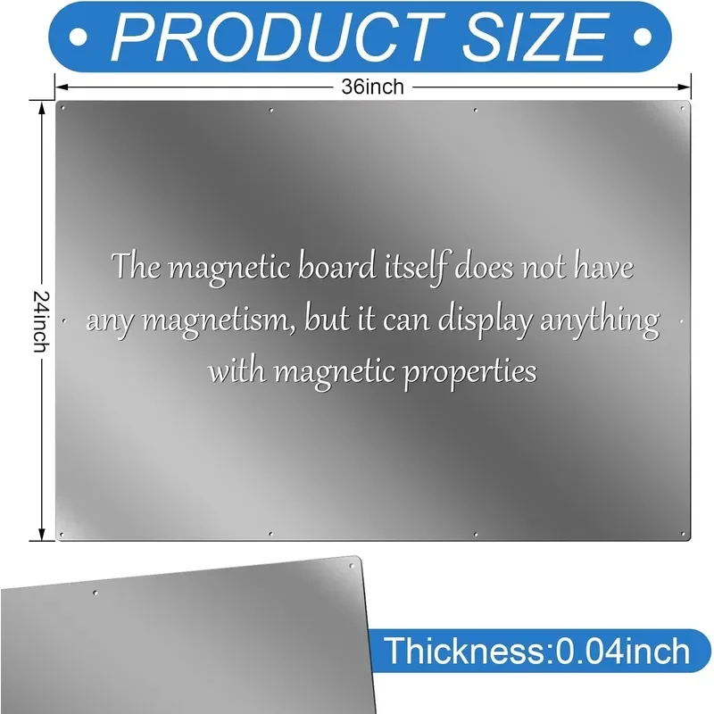 Strong Magnetic Steel Message Board Home Office Wall Mounted Memo Display Board for Notes Photos and Reminders