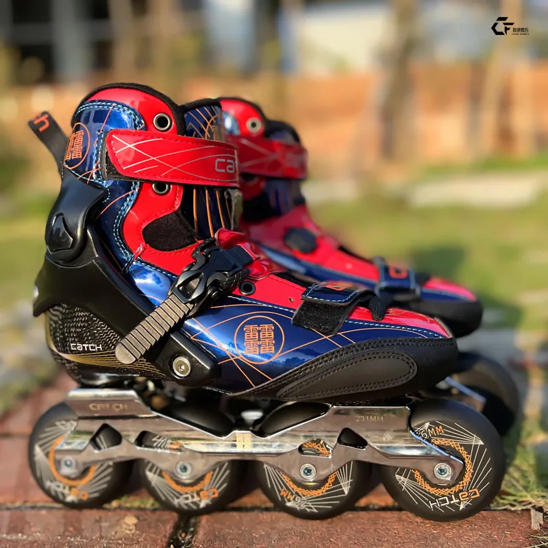 High-End Carbon Fiber Inline Skates Advanced Flashing Roller for Children and Adults