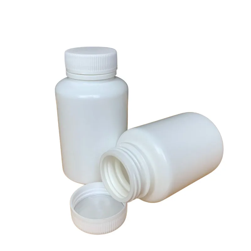 50PCS 15ml/20ml/30ml/60ml/100ml Plastic PE White Empty Seal Bottles Solid Powder Medicine Pill Vials Reagent Packing Containers