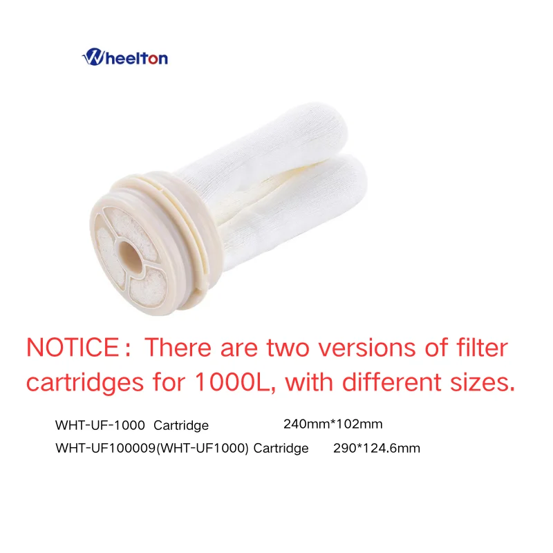 Wheelton Replacement For 304 Stainless Steel PVDF Ultrafiltration Series Water Filter Accessories UF Membrane Cartridge