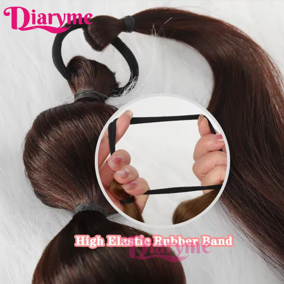 Bubble Ponytail Extension Syntetyczny długi owinięty kucyk Przedłużanie włosów dla kobiet Czarny brązowy Lantern Bubble Ponytail Hai