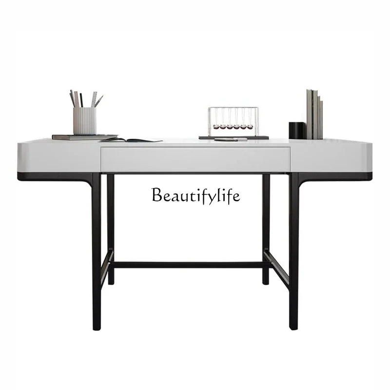 

25LDNordic style computer desk personalized gray paint writing desk creative leisure table