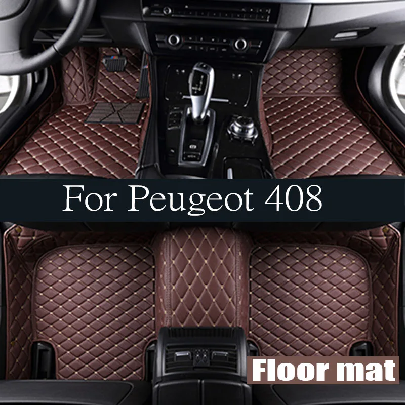 

TPE Custom Car Floor Mats For Peugeot 408 2014 2015 2016 2017 2019 2021 2022 2023 Waterproof Carpet Auto Interior Accessories