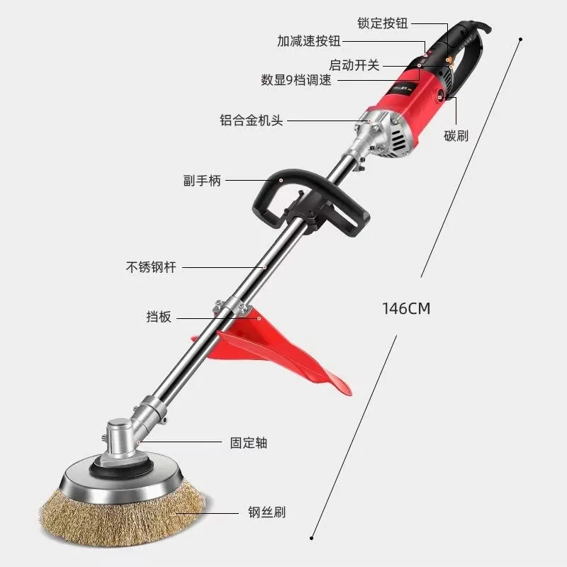 

Handheld Electric Deruster Grinding Machine Colored Steel Tile Cement Floor Wire Brush I-Beam Steel Refurbished Iron Steel