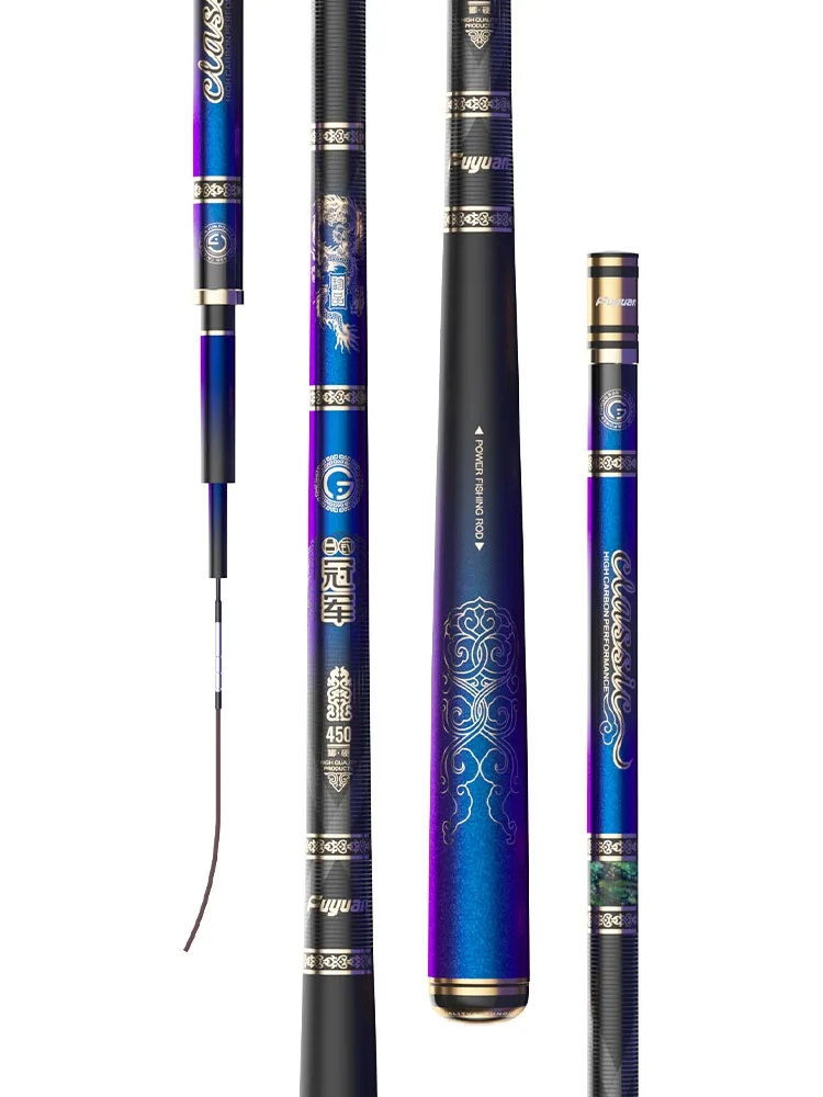 FLBC 37/28/19 Tune High Carbon Taiwan Fishing Rod Ultralight Carp Fishing Rod 3.6m-8.1m Telescopic Power Hand Pole