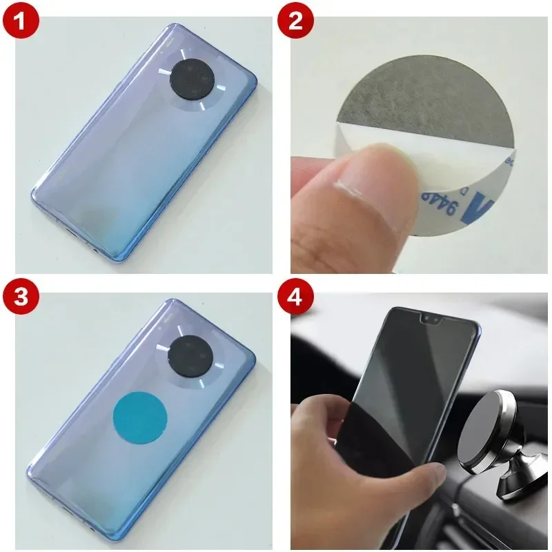 5/10/20 PCs metal stickers plate disk iron sheet for magnet mobile phone holder for magnetic car phone stand holders