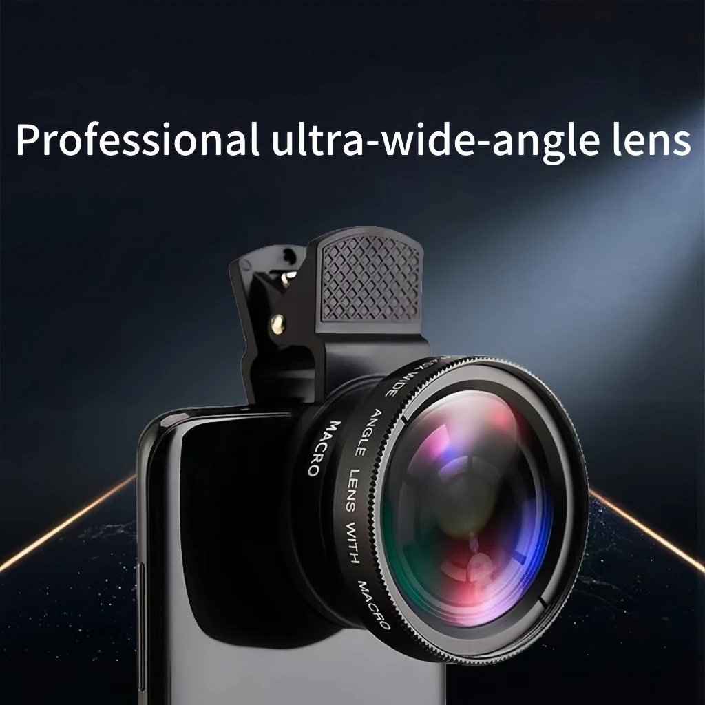 

Комплект объективов для телефона 2 в 1, сверхширокоугольный макрообъектив 37 мм 0 45X для мобильных телефонов