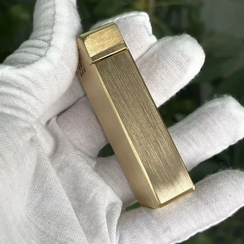 Rare Metal Brass Gasolines Trench Lighter for Men Vintage kerosenes Wicks Lighter Collection Fuel Oil Lighter Gift