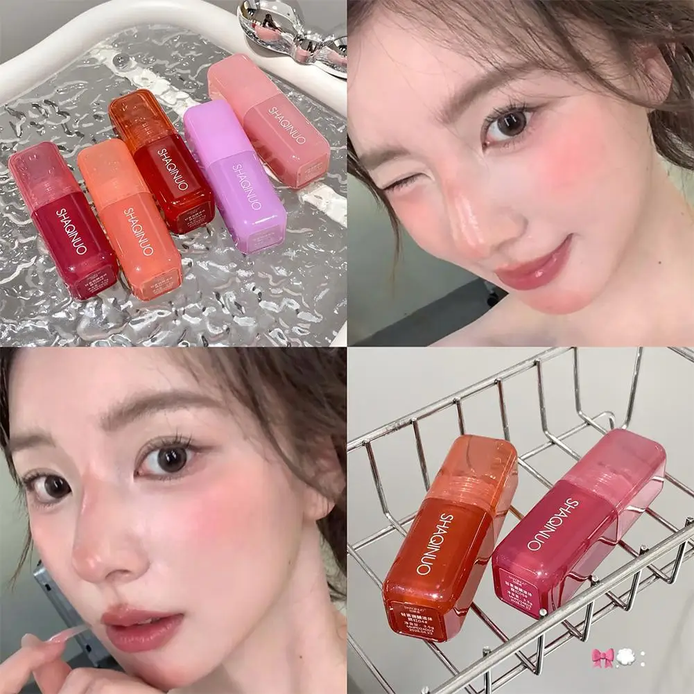 Matte Flüssigkeit Rouge Wasserdicht Schweißfest Erhellen Make-Up Nude Rouge Natürliche Gesicht Rouge Farbe Stick R0I9