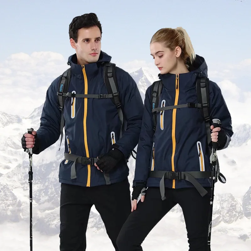 Blue Wind Jacket Women Womens And Mens Waterproof Ski Jacket Warm Winter Snow Coat Mountain Windbreaker Hooded Raincoat Jacket