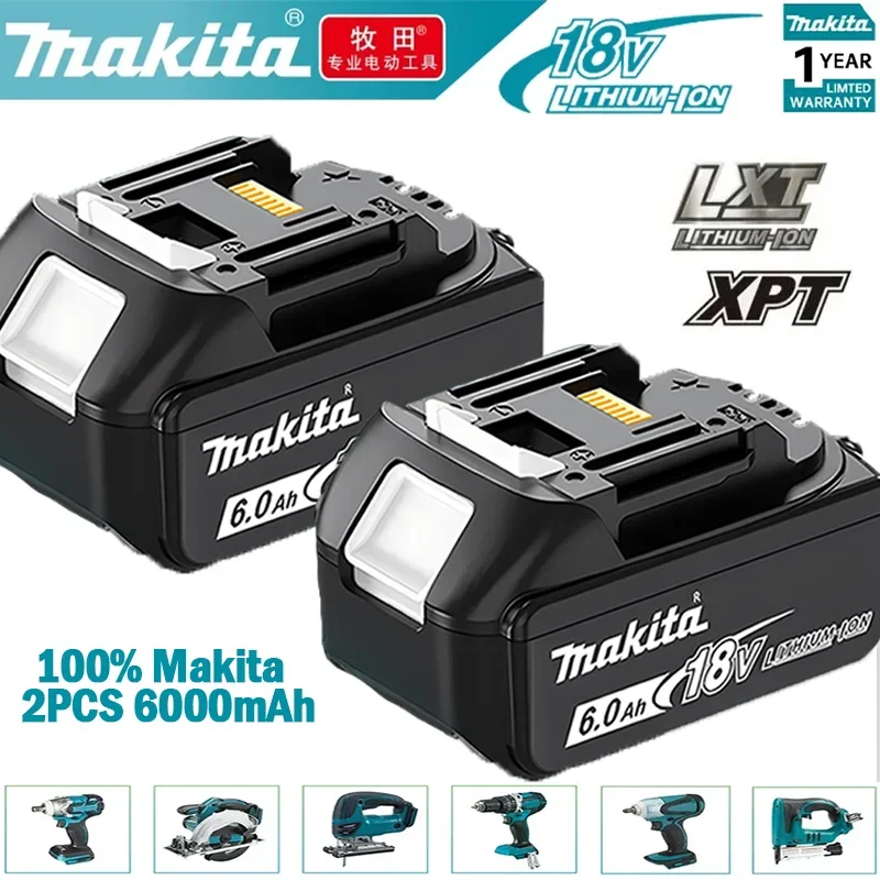 

Makita Original Lithium-ion Rechargeable Battery 18V 6000mAh 18v 6.0Ah drill Replacement Battery BL1860 BL1830 BL1850 BL1860B