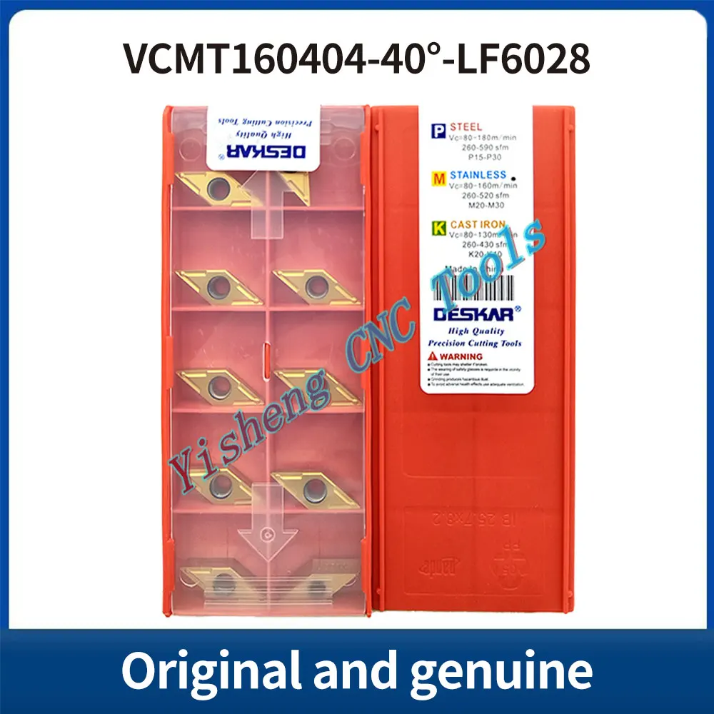 

DESKAR 100% Original VCMT160404-36° VCMT160404-37° VCMT160404-38°Diamond-shaped CNC blades VCMT160404-40° LF6028