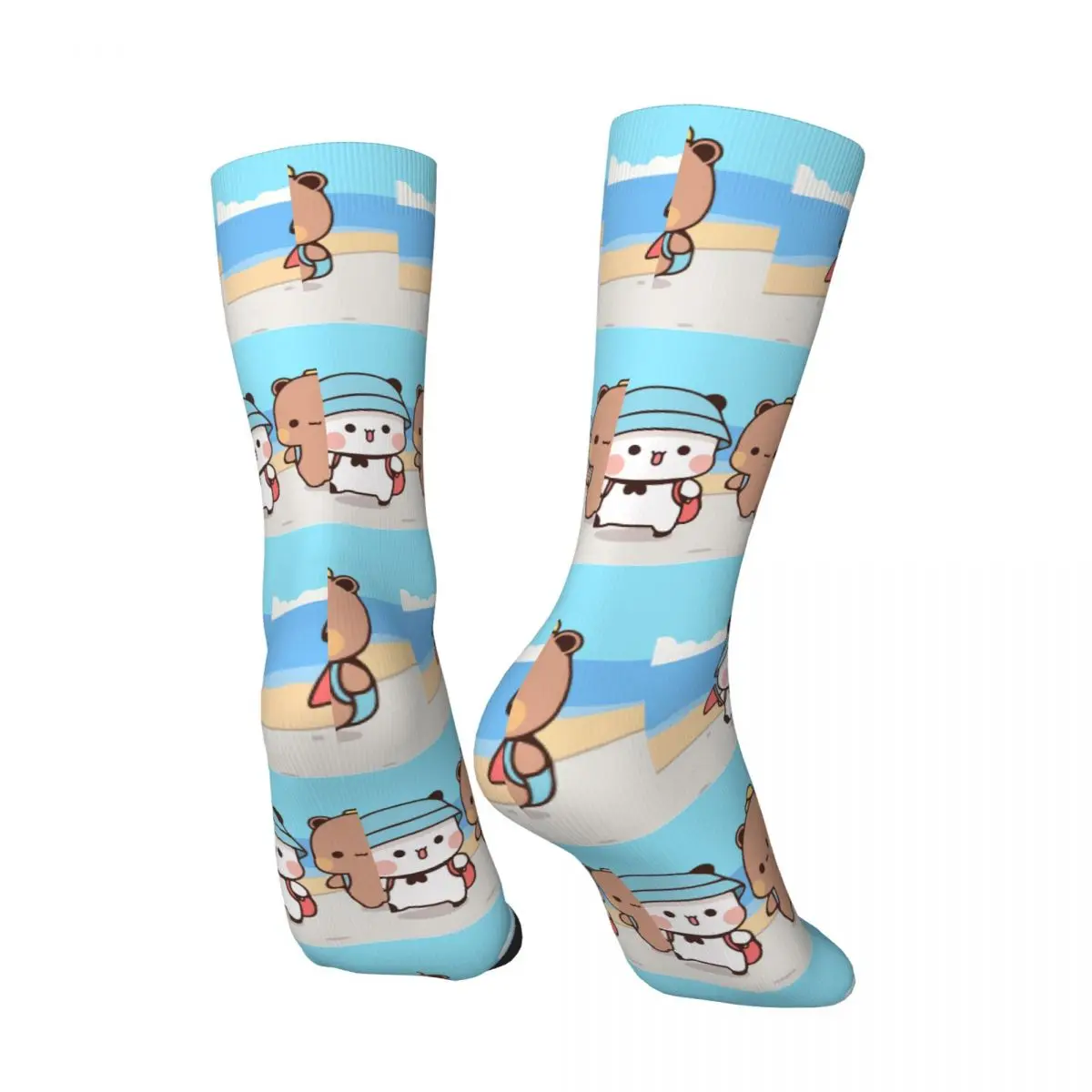 Funny Crazy Sock for Men Spring Outing Hip Hop Vintage Bubu Dudu Cartoon Happy Pattern Printed Boys Crew Sock Casual Gift