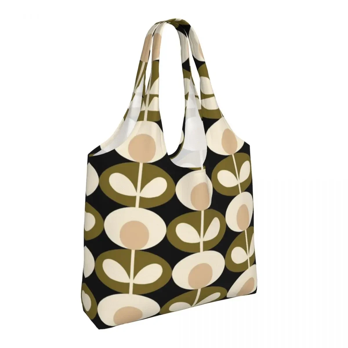 Custom Print Orla Kiely Floral Shopping Tote Bag Washable Canvas Shopper Shoulder Abstract Scandinavian Bags Photography Handbag