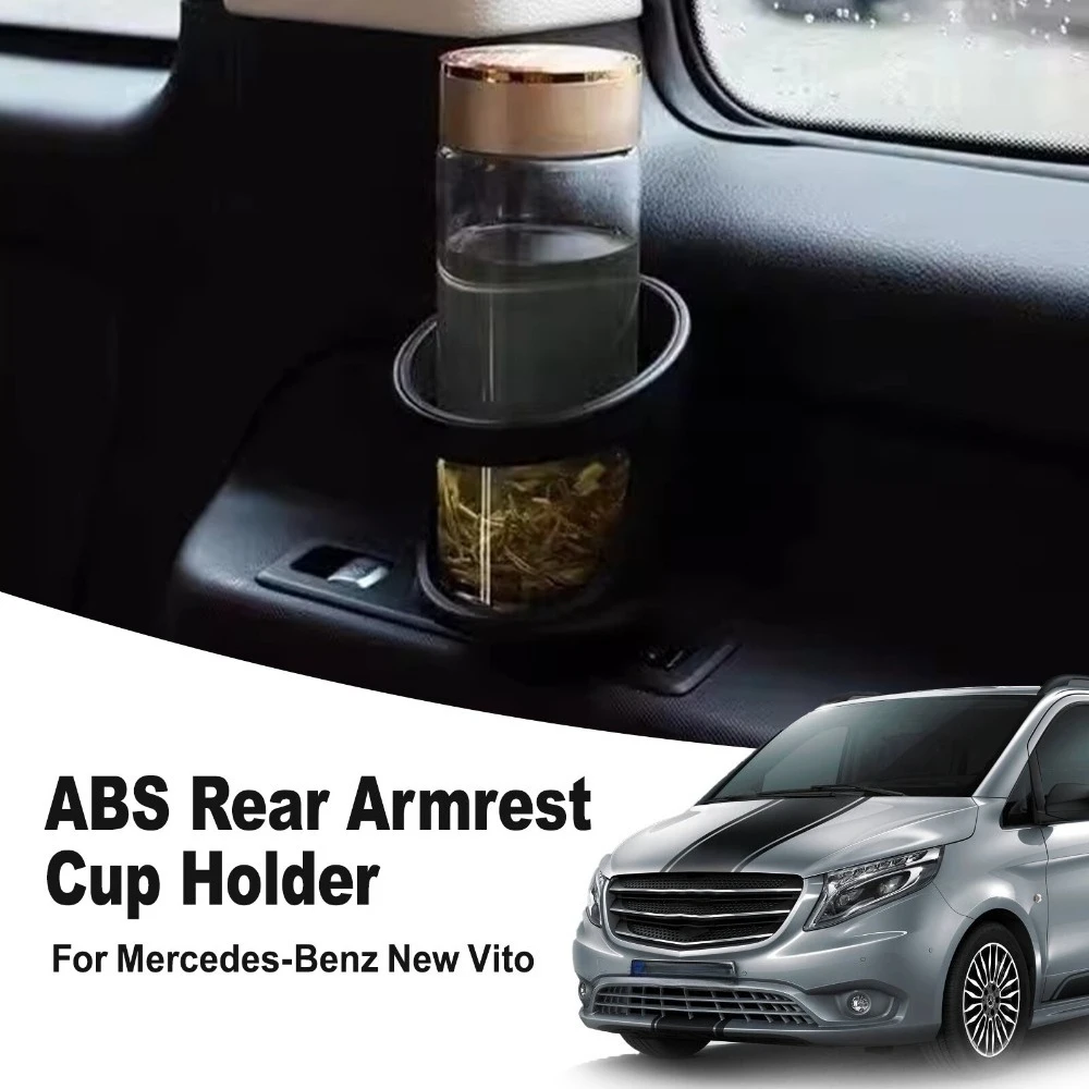Автомобильный задний 3-й рядный подстаканник для воды ABS для Mercedes-Benz W447 Vito V-Class 2015-2020, подстаканник для напитков, авто аксессуары для интерьера