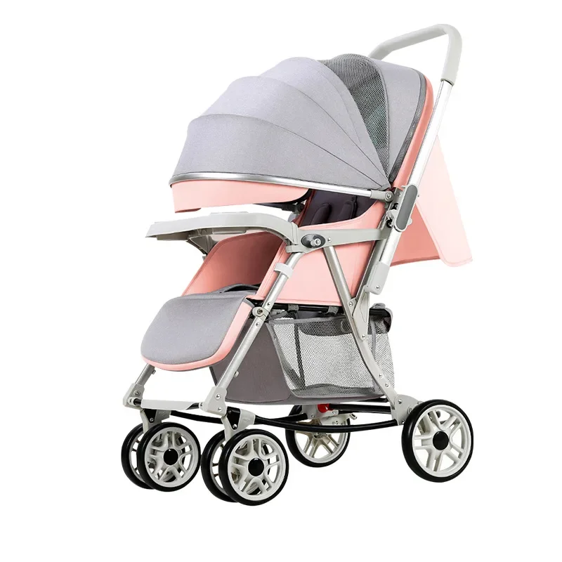 

Baby Stroller MultipleFunctions for Sitting Lying One Click Folding Two-way Lightweight Baby Stroller Variable Rocking Chair