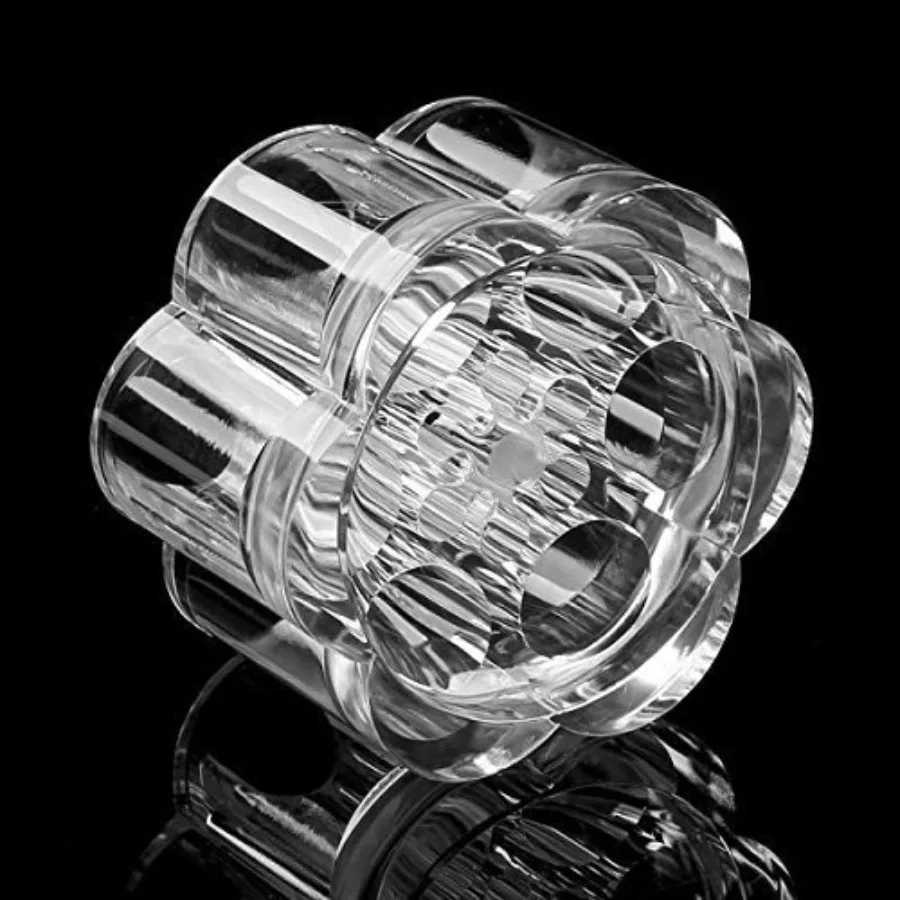 12 مساحة حامل فرشاة التجميل والمكياج الشفاف على شكل زهرة الأكريليك منظم للحمام وغرفة النوم D