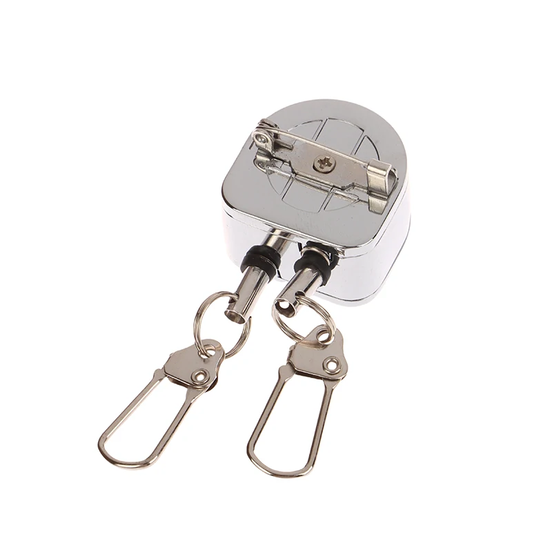 Metal Retractable Buckle 25mm Double Pull Line Anti-lost Fishing Gear Outdoor Alloy Retractable Easy Pull Buckle