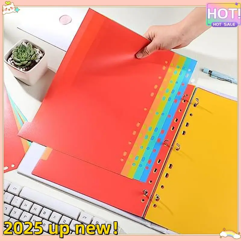 3 Ring Binder Dividers 5 Colors Plastic Dividers Binder For School Subject Files