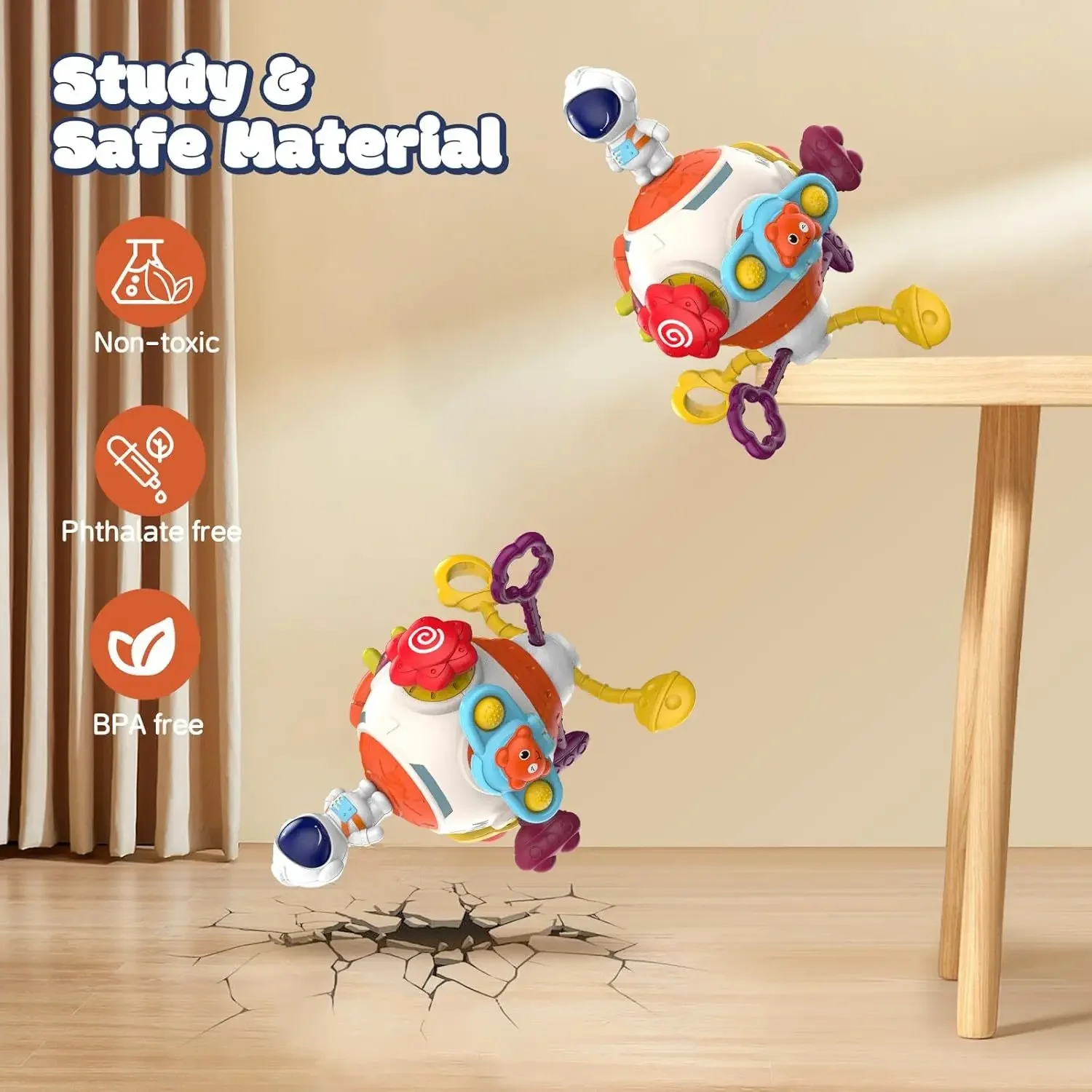 Baby Fine Motor Skills Hands Grip Ability Training Learning Toys,8 In 1 Sensory Busy Cube Board-Travel Activities for Kids