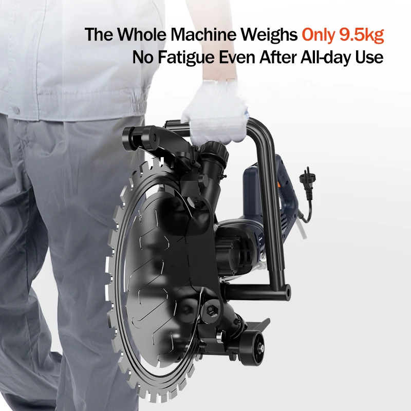 Sega ad anello ad alta frequenza senza spazzole Nuova tagliatrice per pareti in cemento ad alta potenza Tagliatrice per pavimenti per pareti in mattoni rossi di cemento