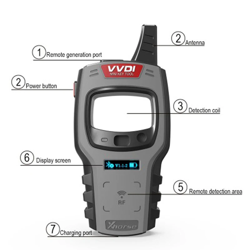 Xhorse Car Remote Key Programmer Free 96bit 48-Clone Function With Super Chip 4D 4C/ID48 Chip VVDI Mini Key Tool Programming KD