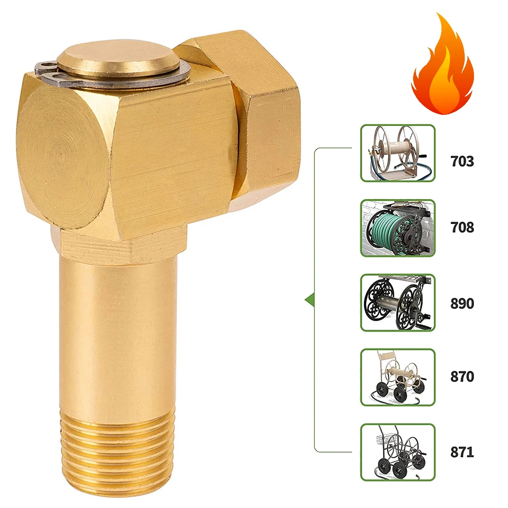 Practical Swivel Elbow Elbow Female Brass For Hoselock Plug Gold Hose Reel Outdoor Garden Quick Connector Garden Hose Adapter