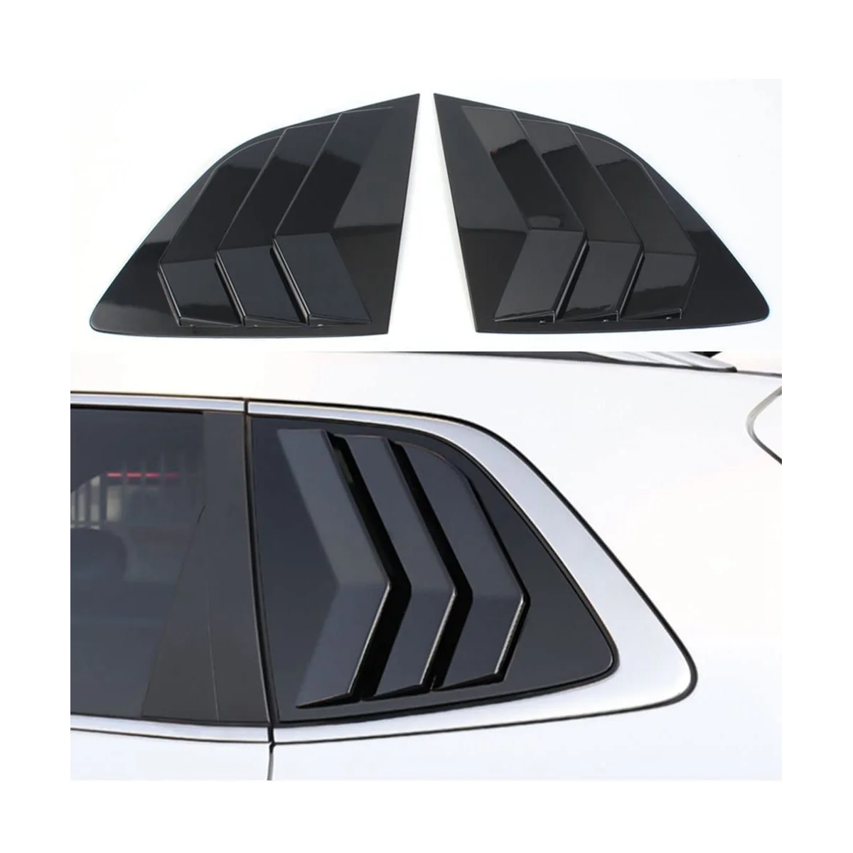 For Honda CRV 2023 Side Window Louvers Window Scoop Cover Trim Accessories (Black)