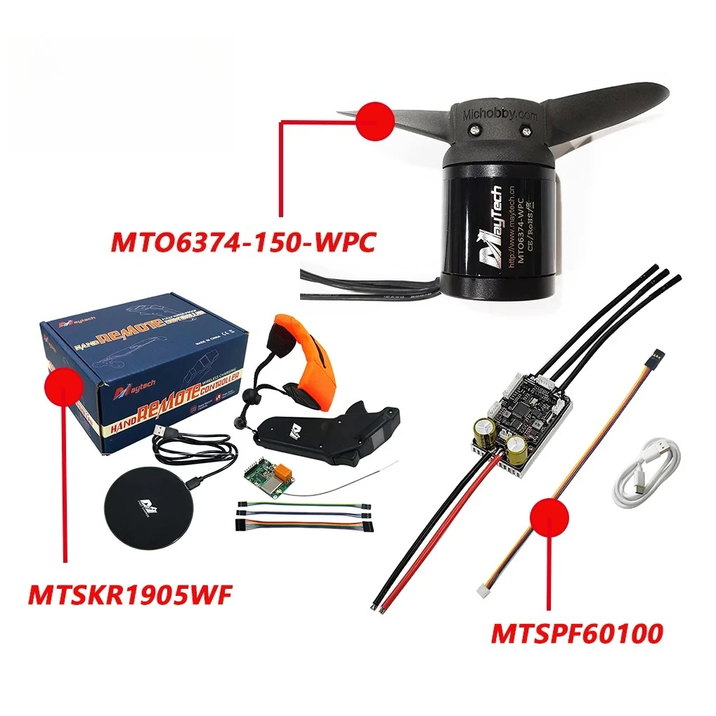 

Maytech6374 DIY EFoil Power Propulsion Motor Водонепроницаемый комплект дистанционного управления ESC IP67 для двигателя