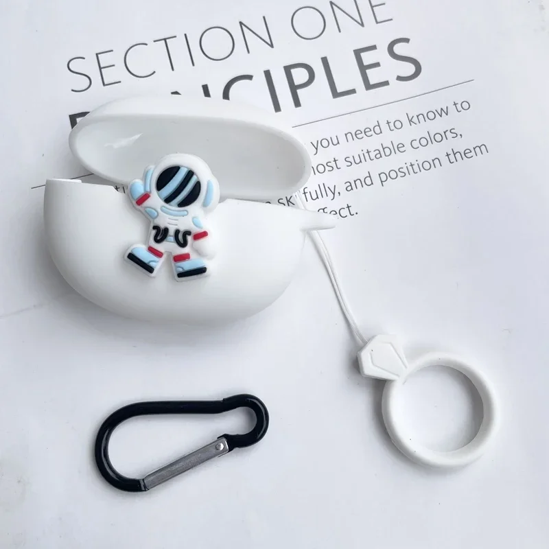 Anti-Drop Silicone fone de ouvido Proteger Capa, Shockproof Proteger Capa, Cartoon Astronaut Ring, Fit para JBL TUNX, Wave Beam, Tune Buds