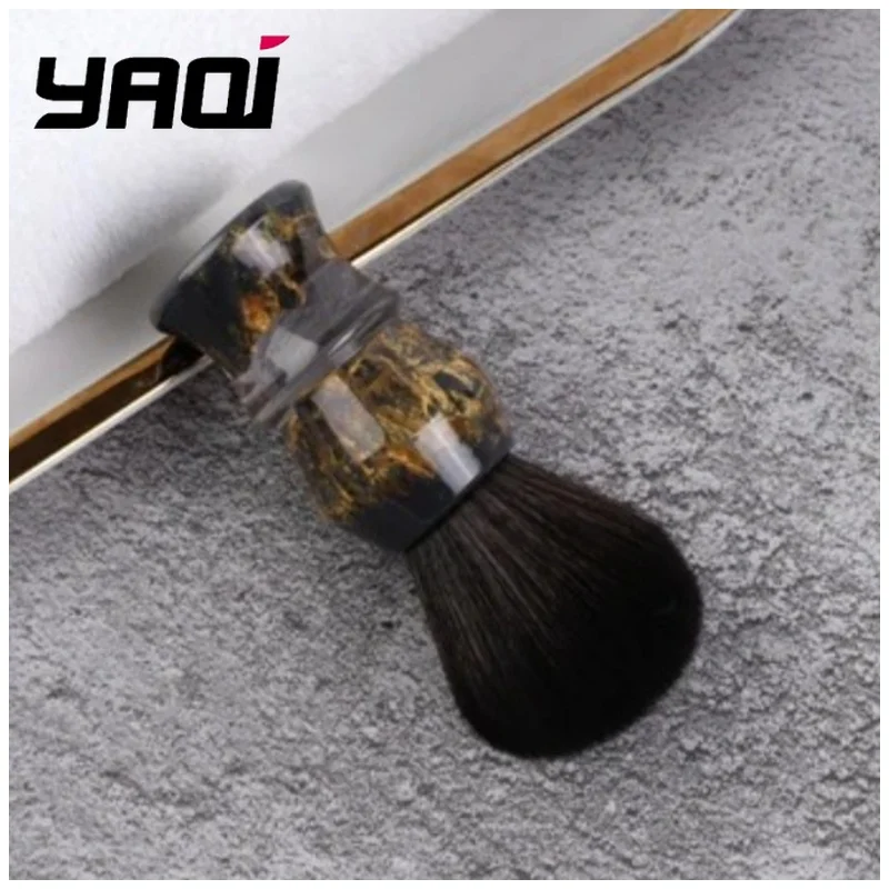 YAQI 24mm Synthetic Hair DEEP STONES Resin Handle Wet Shaving Brush for Men Men Shaving Products Mens Grooming Tools Best Gift